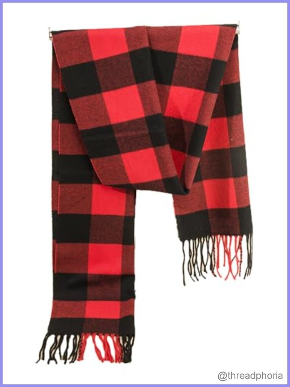 Plaid Fringe Scarf Shawl Wrap Long Winter Warm